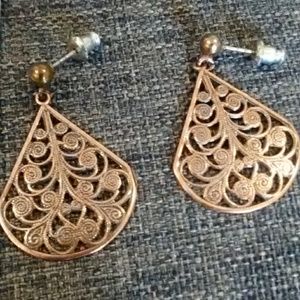 Rose gold earrings